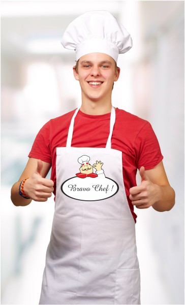 Tablier de cuisine personnalisable à votre choix (pour femme ou homme) -  Bravo Chef - Prêt à porter et accessoires sur