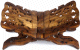 Grand porte Livre artisanal en bois joliment sculpte et decore (39 cm)