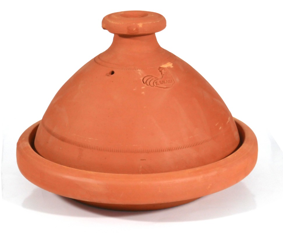 Tajine marocain de cuisson en terre cuite (33 x 23 cm)