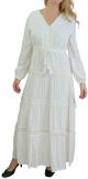 Robe boheme chic de couleur blanche