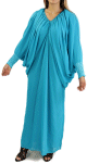Robe Abaya modele papillon - Taille standard - Couleur Bleu turquoise