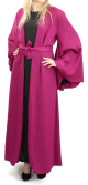 Kimono avec manches evasees de couleur rose fuchsia