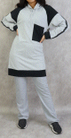 Survetement femme 2 pieces avec capuche de couleur gris et anthracite - Grandes tailles disponibles