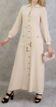 Robe casual chic pour femme - Robe longue boutonnee (Plusieurs couleurs disponibles)