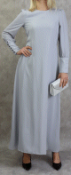 Robe elegante longue et fluide pour femme - Couleur gris