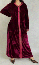 Robe Djellaba longue avec capuche pour femme (Automne Hiver) - Couleur Bordeaux
