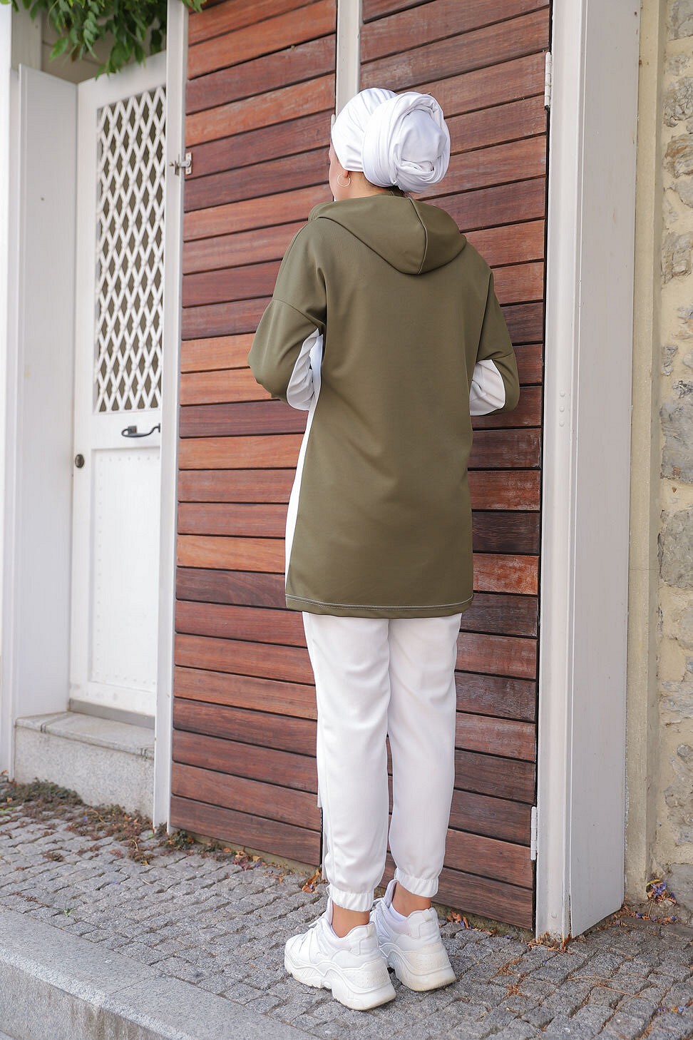 Survêtement tricolore 2 pièces veste zippée et pantalon, 210 g/m²