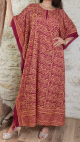 Robe style oriental pour la maison et l'ete (Robes extra-large et grande taille pour femme) - Couleur Motifs Bordeaux