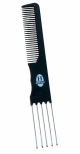 Peigne Double Fonction (Noir) avec 5 Dents Métalliques Peigne Double Fonction (Noir) avec 5 Dents Métalliques