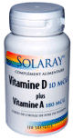Vitamine D plus vitamine A (120 Sofgels - Solaray)