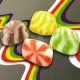 Bonbons gelifies Hallal : Cones marbre sucres acides (100 g)