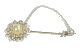 Epingle pour chale sous forme de fleur avec diamands et perle centrale