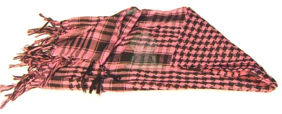 Foulard style palestinien avec franges - Keffieh - Chèche - Pashimina  (choix de couleur)