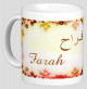 Mug prenom arabe feminin "Farah"